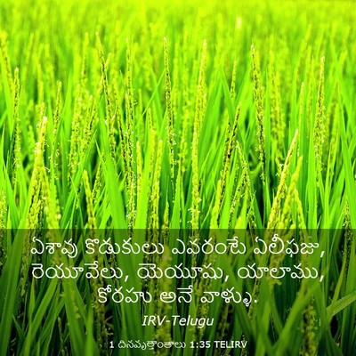 Picture 03 - 1 దినవృత్తాంతాలు 1:35 TELIRV - ఏశావు కొడుకులు - Bible Verse Picture