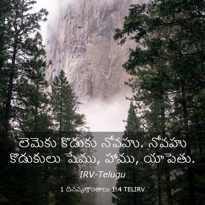 Picture 03 - 1 దినవృత్తాంతాలు 1:4 TELIRV - లెమెకు కొడుకు - Bible Verse Picture