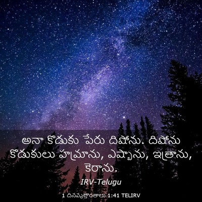 Picture 03 - 1 దినవృత్తాంతాలు 1:41 TELIRV - అనా కొడుకు పేరు - Bible Verse Picture