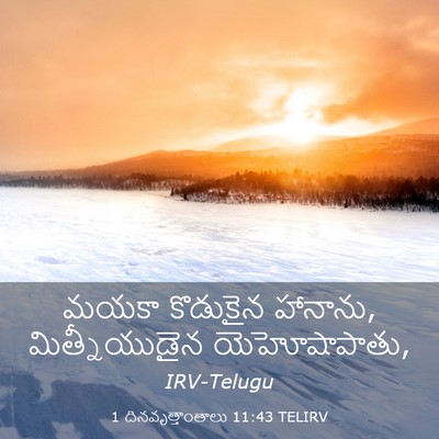Picture 03 - 1 దినవృత్తాంతాలు 11:43 TELIRV - మయకా కొడుకైన - Bible Verse Picture