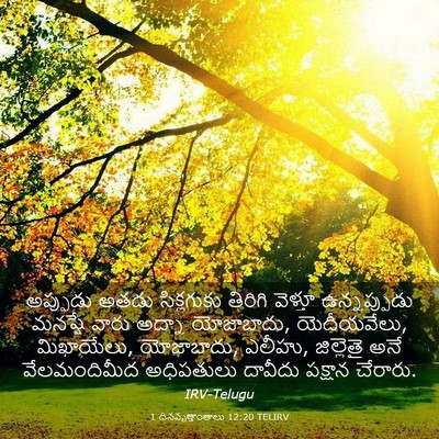 Picture 03 - 1 దినవృత్తాంతాలు 12:20 TELIRV - అప్పుడు అతడు - Bible Verse Picture