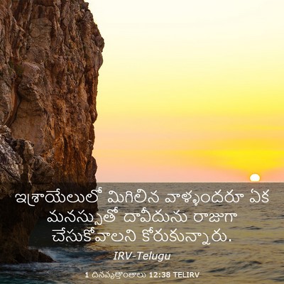 Picture 03 - 1 దినవృత్తాంతాలు 12:38 TELIRV - ఇశ్రాయేలులో - Bible Verse Picture