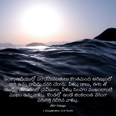 Picture 03 - 1 దినవృత్తాంతాలు 12:8 TELIRV - ఇంకా, గాదీయుల్లో - Bible Verse Picture
