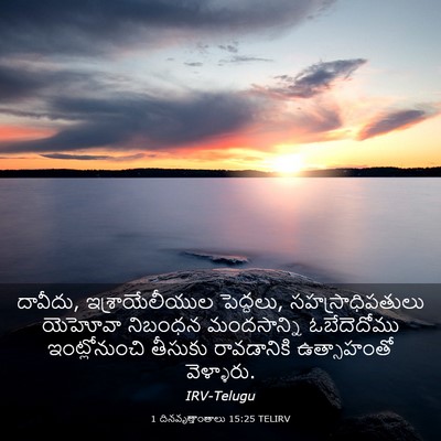 Picture 03 - 1 దినవృత్తాంతాలు 15:25 TELIRV - దావీదు, - Bible Verse Picture