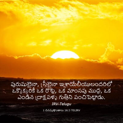 Picture 03 - 1 దినవృత్తాంతాలు 16:3 TELIRV - పురుషులైనా, - Bible Verse Picture