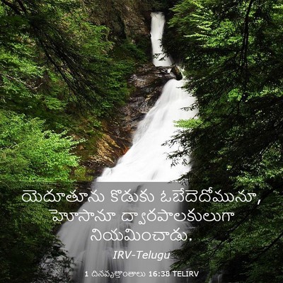 Picture 03 - 1 దినవృత్తాంతాలు 16:38 TELIRV - యెదూతూను కొడుకు - Bible Verse Picture