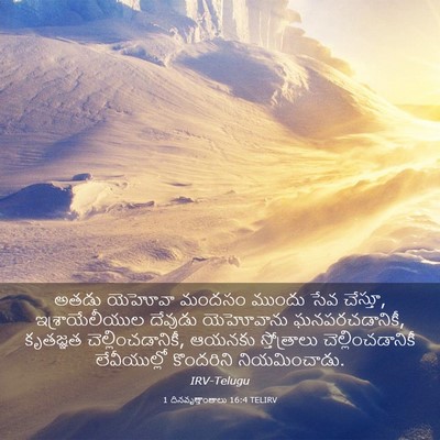 Picture 03 - 1 దినవృత్తాంతాలు 16:4 TELIRV - అతడు యెహోవా మందసం - Bible Verse Picture