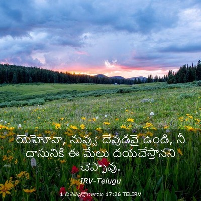Picture 03 - 1 దినవృత్తాంతాలు 17:26 TELIRV - యెహోవా, నువ్వు - Bible Verse Picture