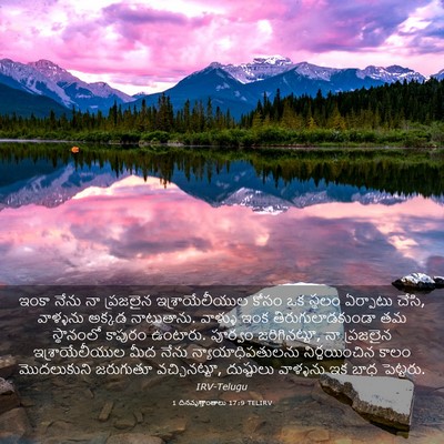 Picture 03 - 1 దినవృత్తాంతాలు 17:9 TELIRV - ఇంకా నేను నా - Bible Verse Picture