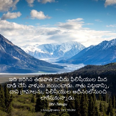 Picture 03 - 1 దినవృత్తాంతాలు 18:1 TELIRV - ఇది జరిగిన తరువాత - Bible Verse Picture