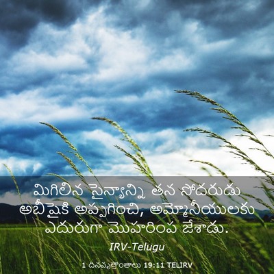 Picture 03 - 1 దినవృత్తాంతాలు 19:11 TELIRV - మిగిలిన - Bible Verse Picture