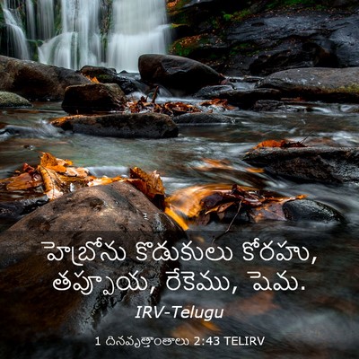 Picture 03 - 1 దినవృత్తాంతాలు 2:43 TELIRV - హెబ్రోను కొడుకులు - Bible Verse Picture