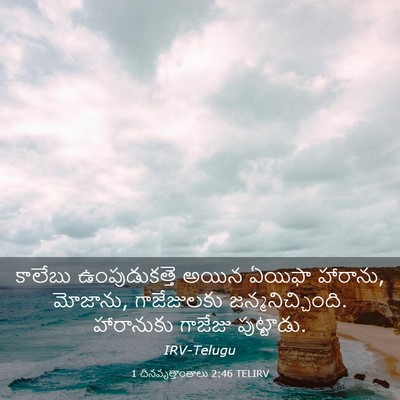 Picture 03 - 1 దినవృత్తాంతాలు 2:46 TELIRV - కాలేబు - Bible Verse Picture