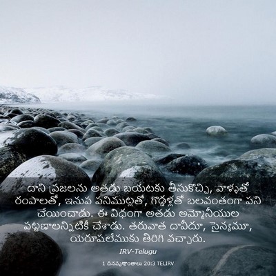 Picture 03 - 1 దినవృత్తాంతాలు 20:3 TELIRV - దాని ప్రజలను అతడు - Bible Verse Picture
