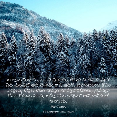 Picture 03 - 1 దినవృత్తాంతాలు 21:23 TELIRV - ఒర్నాను “రాజైన నా - Bible Verse Picture