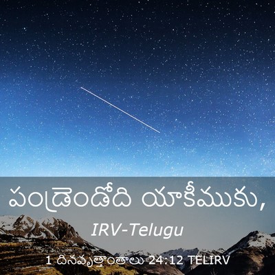 Picture 03 - 1 దినవృత్తాంతాలు 24:12 TELIRV - పండ్రెండోది - Bible Verse Picture