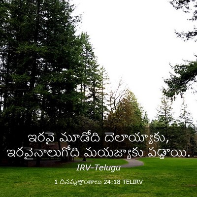 Picture 03 - 1 దినవృత్తాంతాలు 24:18 TELIRV - ఇరవై మూడోది - Bible Verse Picture