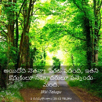 Picture 03 - 1 దినవృత్తాంతాలు 25:12 TELIRV - అయిదోది నెతన్యా - Bible Verse Picture
