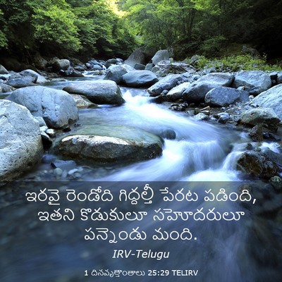 Picture 03 - 1 దినవృత్తాంతాలు 25:29 TELIRV - ఇరవై రెండోది - Bible Verse Picture