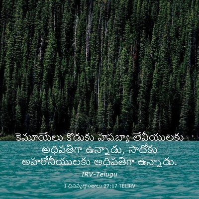 Picture 03 - 1 దినవృత్తాంతాలు 27:17 TELIRV - కెమూయేలు కొడుకు - Bible Verse Picture