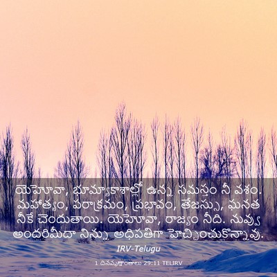 Picture 03 - 1 దినవృత్తాంతాలు 29:11 TELIRV - యెహోవా, - Bible Verse Picture