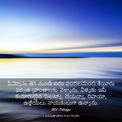 Picture 03 - 1 దినవృత్తాంతాలు 4:42 TELIRV - షిమ్యోను తెగ - Bible Verse Picture
