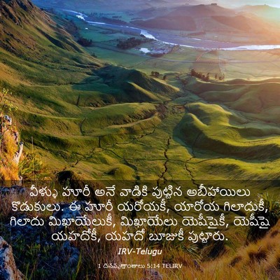 Picture 03 - 1 దినవృత్తాంతాలు 5:14 TELIRV - వీళ్ళు హూరీ అనే - Bible Verse Picture