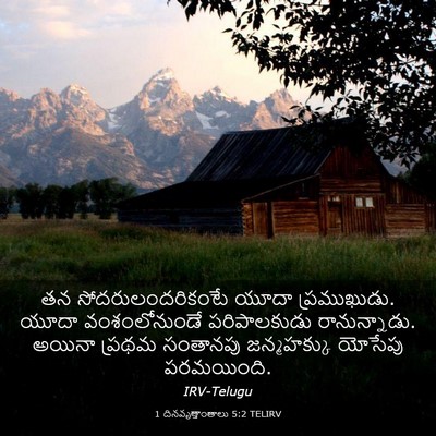 Picture 03 - 1 దినవృత్తాంతాలు 5:2 TELIRV - తన సోదరులందరికంటే - Bible Verse Picture