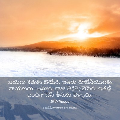 Picture 03 - 1 దినవృత్తాంతాలు 5:6 TELIRV - బయలు కొడుకు బెయేర. - Bible Verse Picture