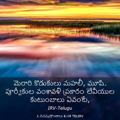 Picture 03 - 1 దినవృత్తాంతాలు 6:19 TELIRV - మెరారి కొడుకులు - Bible Verse Picture