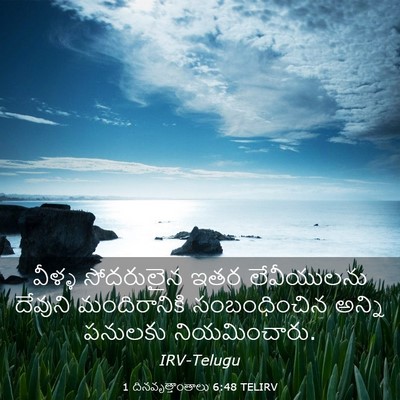 Picture 03 - 1 దినవృత్తాంతాలు 6:48 TELIRV - వీళ్ళ సోదరులైన - Bible Verse Picture