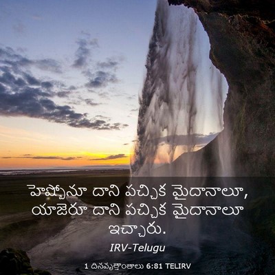 Picture 03 - 1 దినవృత్తాంతాలు 6:81 TELIRV - హెష్బోనూ దాని - Bible Verse Picture