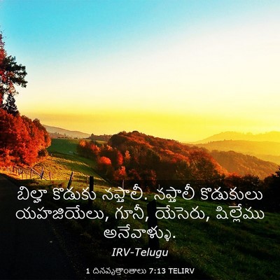 Picture 03 - 1 దినవృత్తాంతాలు 7:13 TELIRV - బిల్హా కొడుకు - Bible Verse Picture