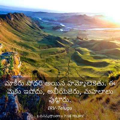 Picture 03 - 1 దినవృత్తాంతాలు 7:18 TELIRV - మాకీరు సోదరి అయిన - Bible Verse Picture