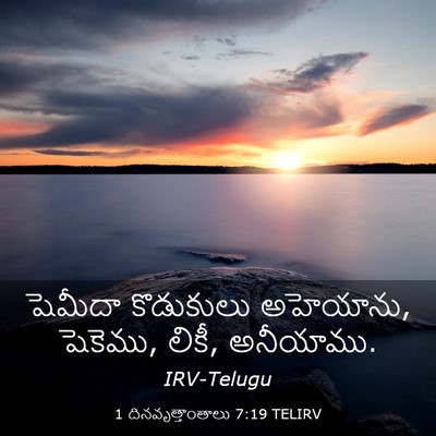 Picture 03 - 1 దినవృత్తాంతాలు 7:19 TELIRV - షెమీదా కొడుకులు - Bible Verse Picture