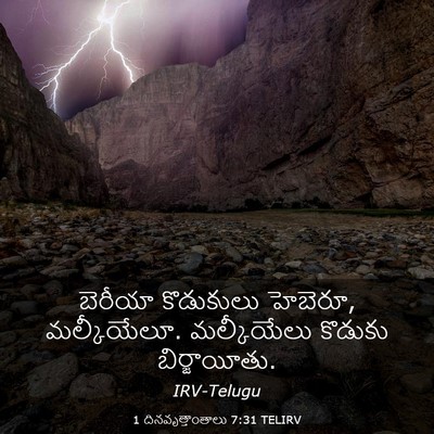 Picture 03 - 1 దినవృత్తాంతాలు 7:31 TELIRV - బెరీయా కొడుకులు - Bible Verse Picture
