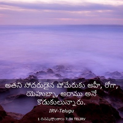 Picture 03 - 1 దినవృత్తాంతాలు 7:34 TELIRV - అతని సోదరుడైన - Bible Verse Picture