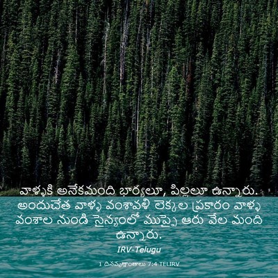 Picture 03 - 1 దినవృత్తాంతాలు 7:4 TELIRV - వాళ్ళకి అనేకమంది - Bible Verse Picture