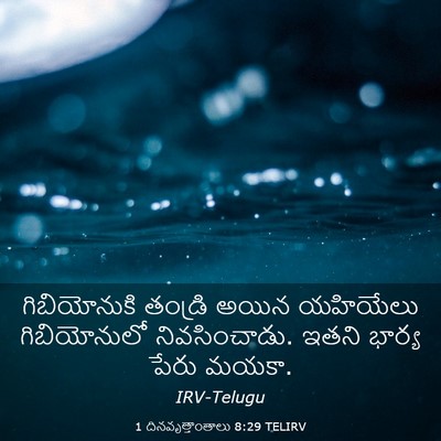 Picture 03 - 1 దినవృత్తాంతాలు 8:29 TELIRV - గిబియోనుకి తండ్రి - Bible Verse Picture