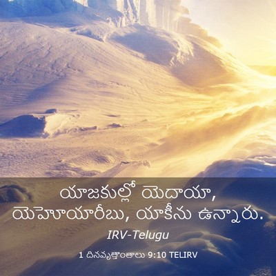Picture 03 - 1 దినవృత్తాంతాలు 9:10 TELIRV - యాజకుల్లో యెదాయా, - Bible Verse Picture