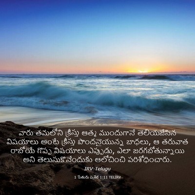 Picture 03 - 1 పేతురు పత్రిక 1:11 TELIRV - వారు తమలోని - Bible Verse Picture