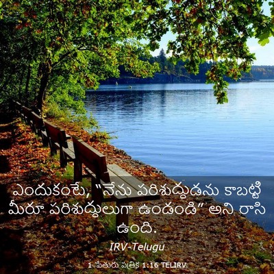 Picture 03 - 1 పేతురు పత్రిక 1:16 TELIRV - ఎందుకంటే, “నేను - Bible Verse Picture