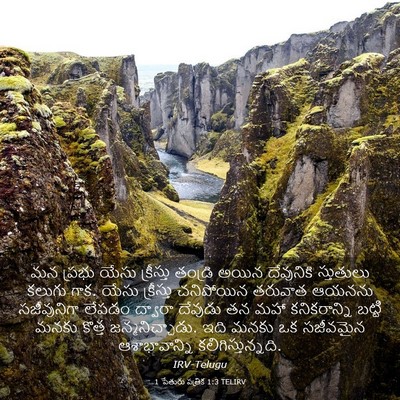 Picture 03 - 1 పేతురు పత్రిక 1:3 TELIRV - మన ప్రభు యేసు - Bible Verse Picture