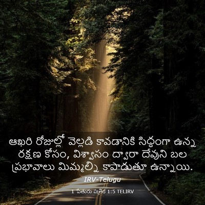 Picture 03 - 1 పేతురు పత్రిక 1:5 TELIRV - ఆఖరి రోజుల్లో - Bible Verse Picture