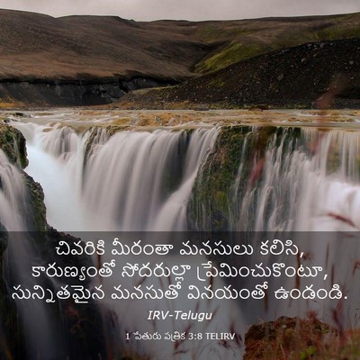 Picture 03 - 1 పేతురు పత్రిక 3:8 TELIRV - చివరికి మీరంతా - Bible Verse Picture