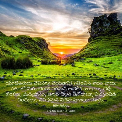 Picture 03 - 1 పేతురు పత్రిక 4:3 TELIRV - యూదేతరులు - Bible Verse Picture