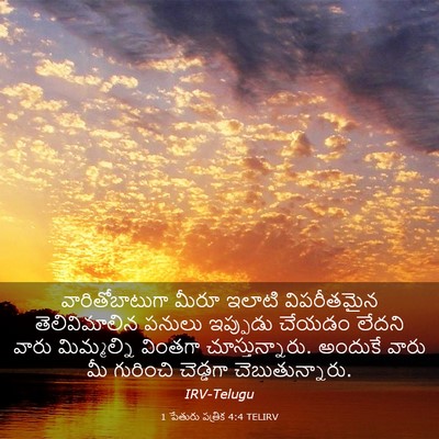 Picture 03 - 1 పేతురు పత్రిక 4:4 TELIRV - వారితోబాటుగా మీరూ - Bible Verse Picture