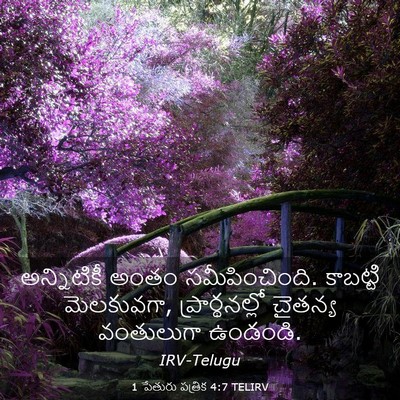 Picture 03 - 1 పేతురు పత్రిక 4:7 TELIRV - అన్నిటికీ అంతం - Bible Verse Picture