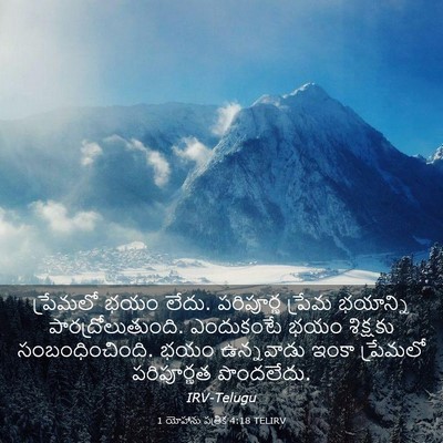 Picture 03 - 1 యోహాను పత్రిక 4:18 TELIRV - ప్రేమలో భయం లేదు. - Bible Verse Picture