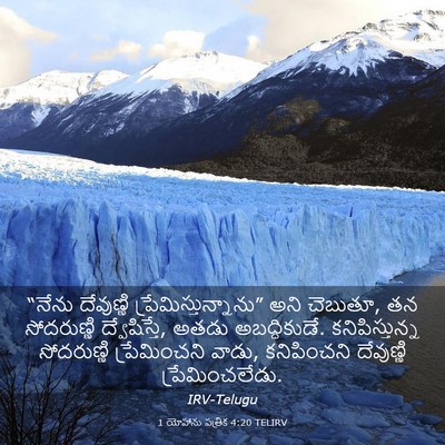 Picture 03 - 1 యోహాను పత్రిక 4:20 TELIRV - “నేను దేవుణ్ణి - Bible Verse Picture